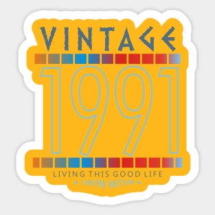 29th Birthday T-Shirt - Vintage 1991 Sticker